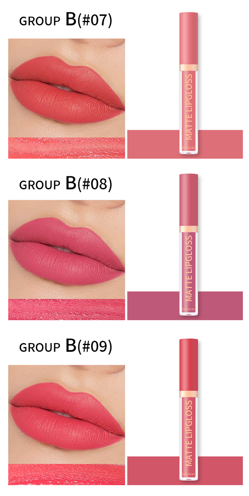 Natural Long-lasting Stick Cup Lip Glaze With Velvet Matte And Non Fading Lipstick Set_voghion.com