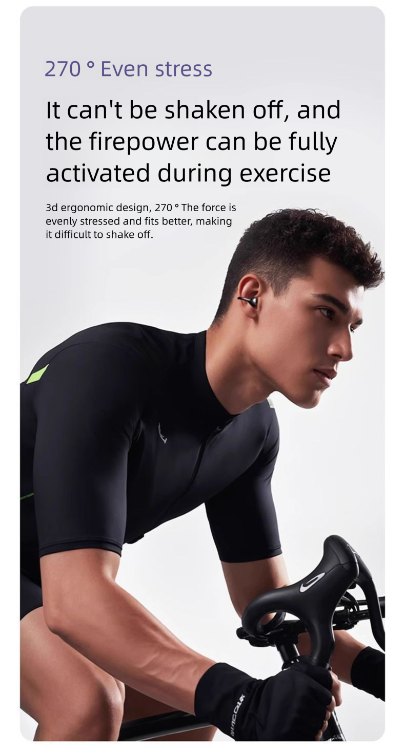 Nayin New Ear Clip Bluetooth Earphones Wireless Open Air Bone Conduction Non-In-Ear Compatible With Huawei_voghion.com