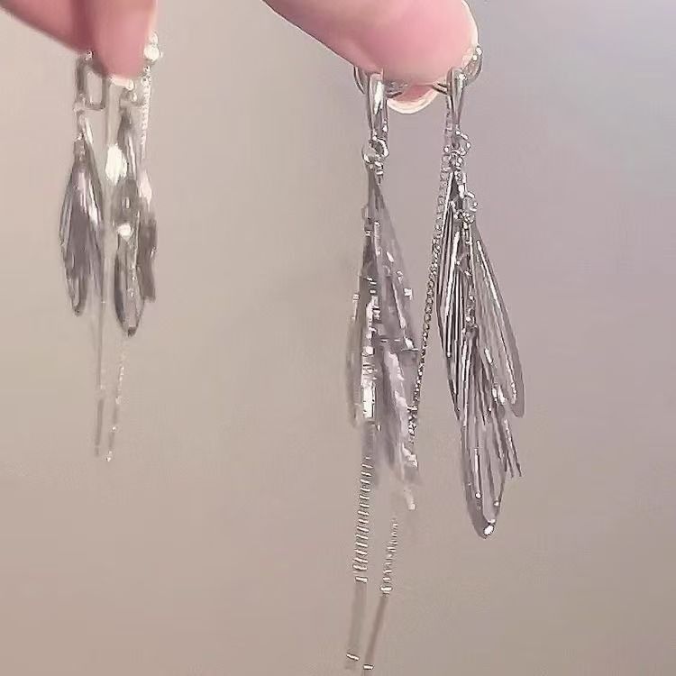 Midsummer Dream Purple Butterfly Ins Cool Light Luxury Chinese Style Super Fairy Non-pierced Earrings For Women_voghion.com