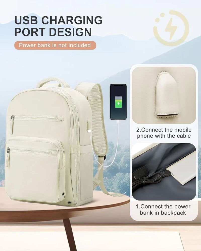 Happypeople Leichter Reiserucksack mit großer Kapazität, wasserdichter Unisex-Handgepäckrucksack mit Laptopfach, strapazierfähiges Oxford-Gewebe_voghion.com