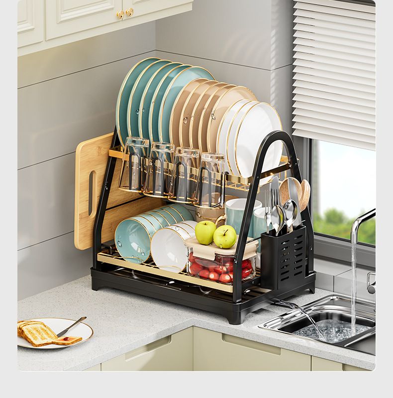 Bowl And Dish Storage Rack Kitchen Storage Rack Multi-Functional Bowl And Chopsticks Draining Rack Household Table Storage Rack_voghion.com
