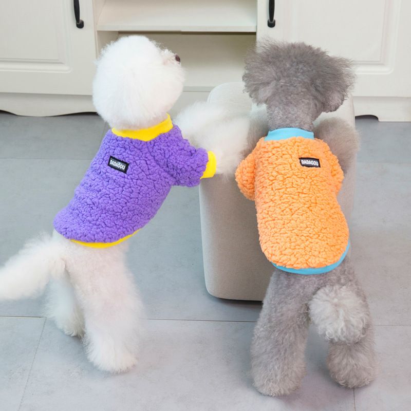 Teddy Piccolo Cane Animale Domestico Autunno/Inverno 21 Cinque Colori Vestiti Di Velluto Caramello_voghion.com