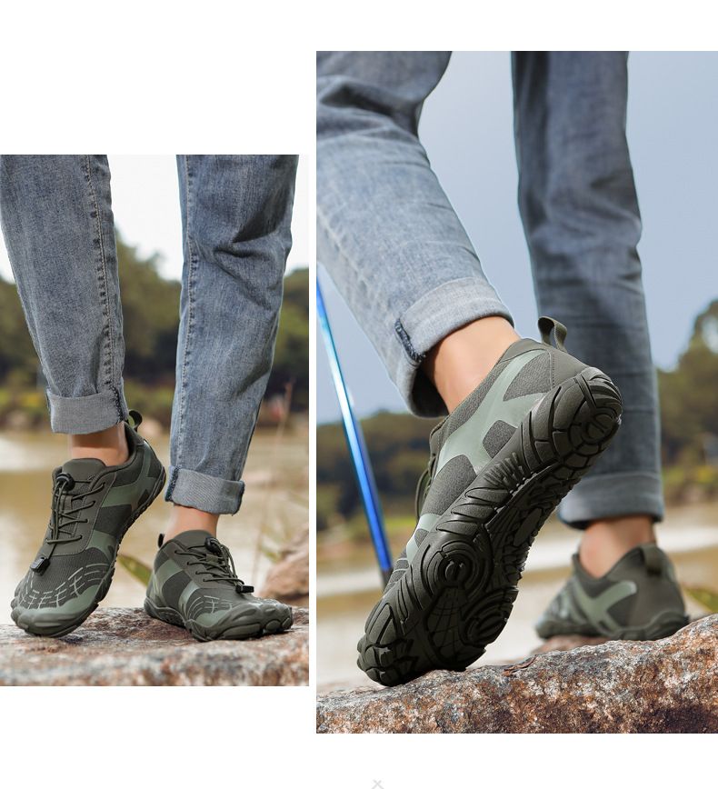 hiking shoes, large size, five-finger thickened hiking and rock climbing shoes, anti-cut, anti-slip, comfortable, lightweight, wading and quick-drying_voghion.com