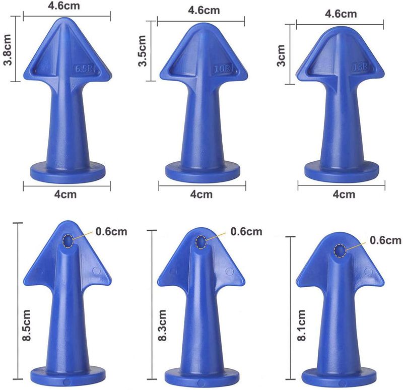 3er-Pack Silikon-Dichtungsdüsen mit Schaber – Gummispitzen in verschiedenen Größen zum Auftragen von Dichtmitteln und Klebstoffen (Blau/Grün/Türkis)_voghion.com