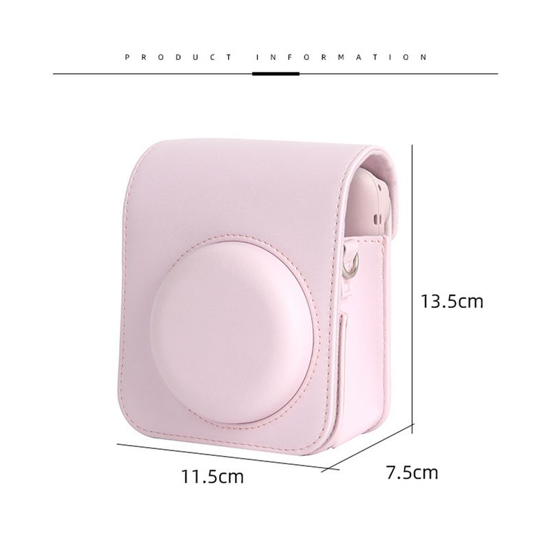 2023 für neue Fujifilm Instax Mini 12 Instant Film PU Ledertasche Hülle mit Schultergurt Kameratasche_voghion.com