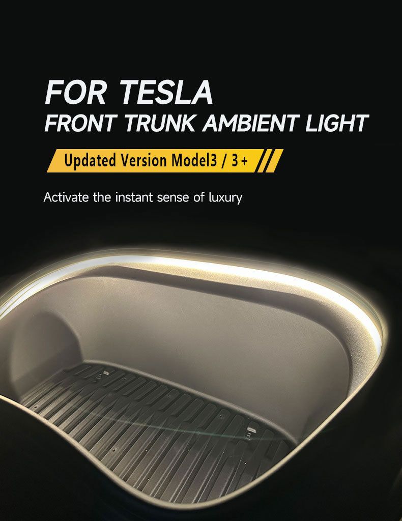 Sopii Tesla-malliin3 3+ takatavaravalon valonauhakoristelu Tesla-tarvikkeet rikkomaton asennus_voghion.com