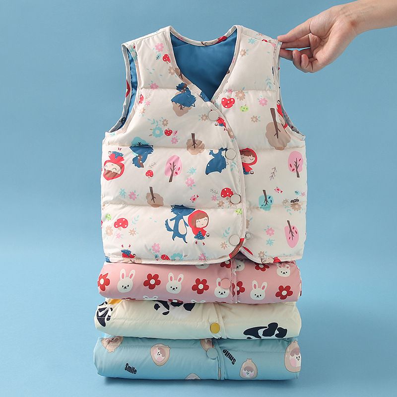 Baby Vest 90 White Duck Down Children's Light Thin Tank Top Outer Clothes for Boys Girls Autumn and Winter Camry_voghion.com