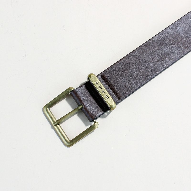 Premium PU-læderbælte - Slank kaffebrun linning til kvinder | Justerbar spænderem til jeans og kjoler (2,2 cm bredde, vegansk læder)_voghion.com