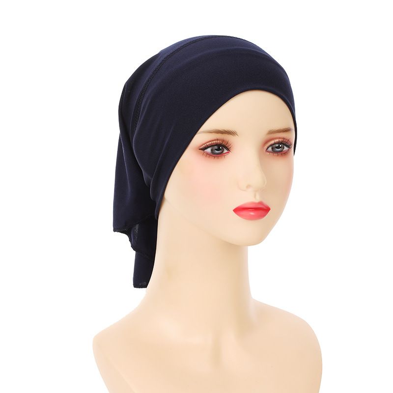 Muslim hat Multi-color breathable smooth wide hat with long tail bottom hat tube hat bandana hat_voghion.com