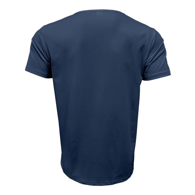 2024 Sommer Herren Button-Up T-Shirt Color Block Thin Henry Kurzarm Top für Männer_voghion.com