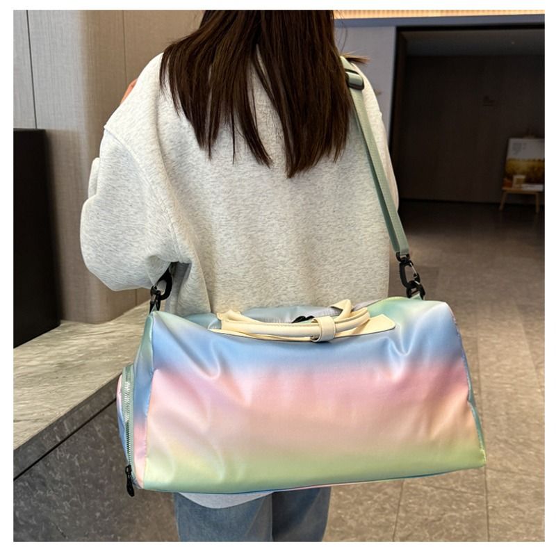 Gradient Color Travel Bag Unisex Lightweight Large Capacity Sports Fitness Bag For Short Trips With Dry And Wet Separation_voghion.com