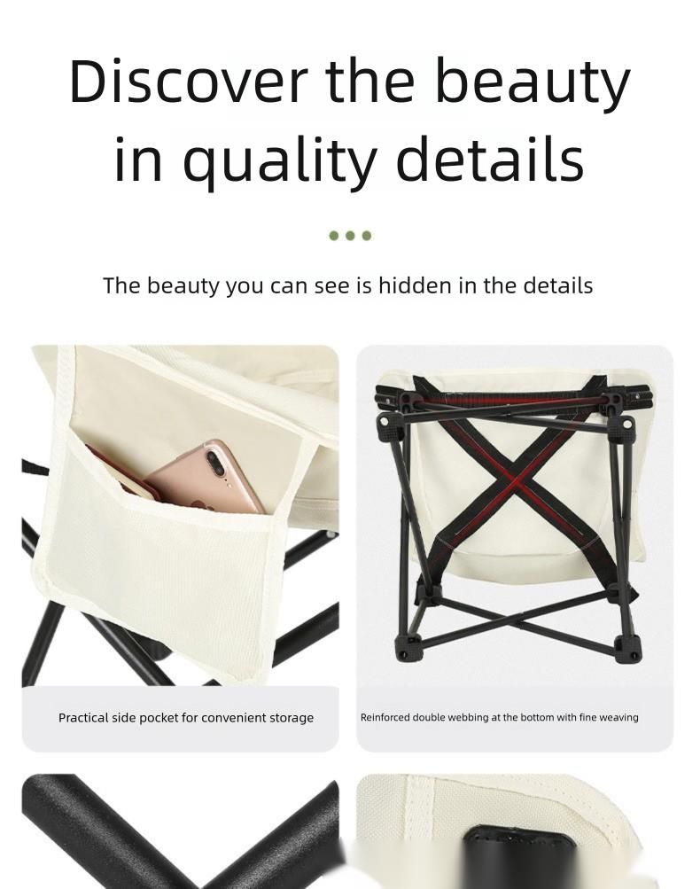 Moon Outdoor Portable Beach Art Leisure Sketching Camping Fishing Folding Chair Stool_voghion.com