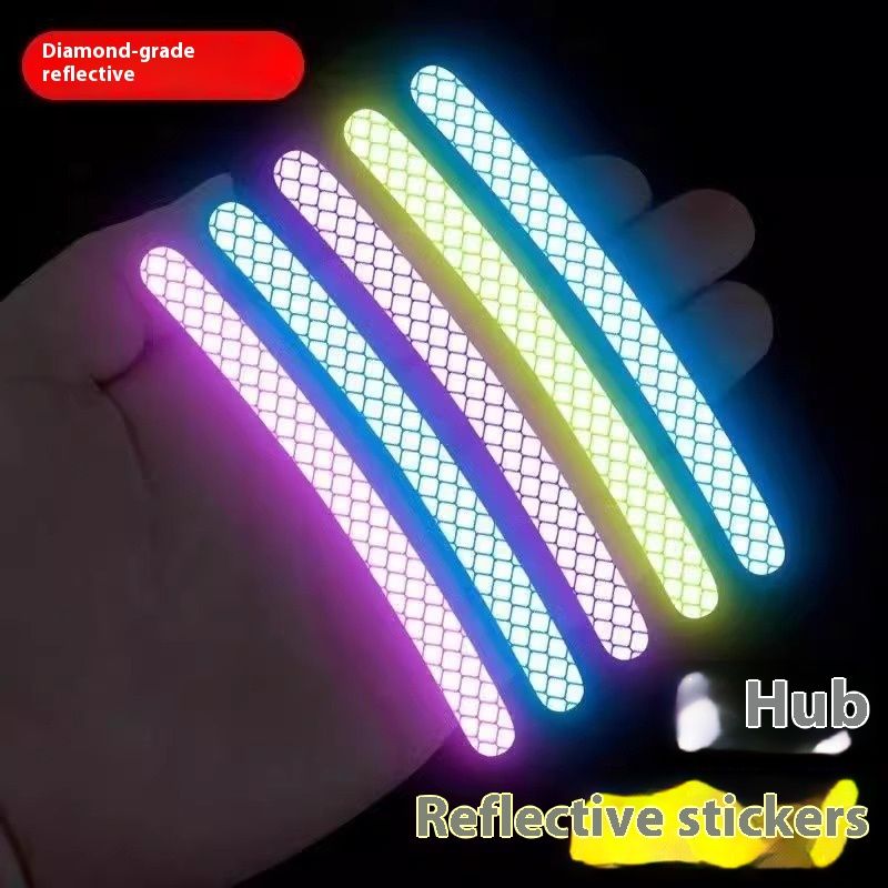 Autocolant reflectorizant colorat pentru butucul roții, autocolant reflectorizant universal pentru biciclete electrice, bandă reflectorizantă autoadezivă_voghion.com
