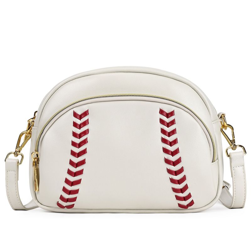 Borsa a tracolla da donna autunno e inverno 2025, in pelle, retrò, popolare, modello baseball, con cerniera, tracolla, borsa casual_voghion.com