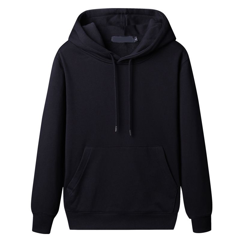 Felpa con cappuccio tinta unita per uomo, pullover caldo autunnale spesso, top con scollo rotondo, calore invernale foderato in pile in stile coreano_voghion.com