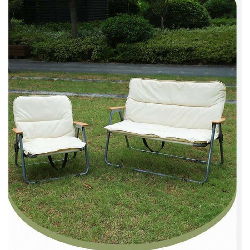 Canapea pliabilă de camping Ronghao poate sta sau culca cu pernă Recliner portabil, multifuncțional, pentru petrecerea timpului liber, pescuit._voghion.com