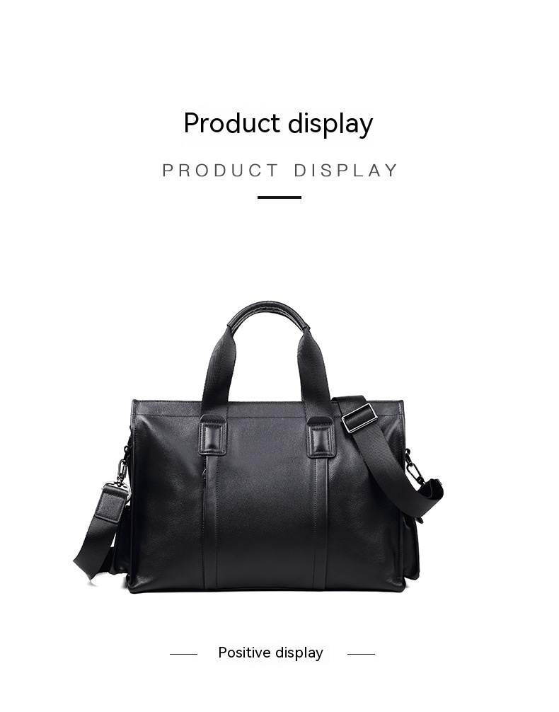 2023 Nova Bolsa Masculina Couro Genuíno Bolsa Masculina Couro de Vaca Bolsa para Computador 14 Polegadas Negócios Grande Capacidade Crossbody Pasta_voghion.com