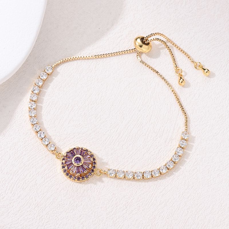 Women's Jewelry Minimalist Love Heart Bracelet With Evil Eye Charm - Geometric Boho Style Adjustable Chain Everyday Devil Eye Geometric Heart Bracelet_voghion.com