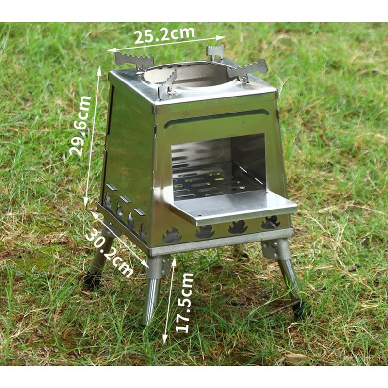 Brennholz Outdoor Tragbare Camping Kochen Faltbare Topf Innen Heizung Feuer Herd_voghion.com