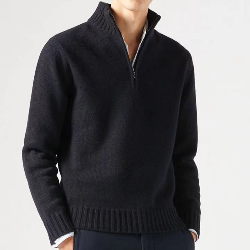 Zipper Jumper Männer Weiße Pullover Herbst Winter Frühling Pullover Pullover Jumper Elegante Streetwear Y2k Tops Kurze Jumper_voghion.com