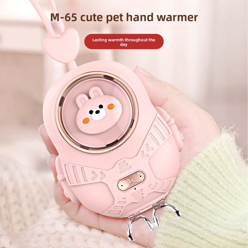 New Cartoon Pet Mini Compact Portable Cute Girl Handheld USB Rechargeable Hand Warmer Gift Durability Upgrade_voghion.com