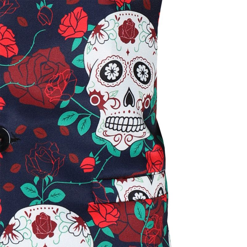 Large quantity in stock Foreign trade new men's fashion suit vest printed casual vest M-4XL MJ144_voghion.com
