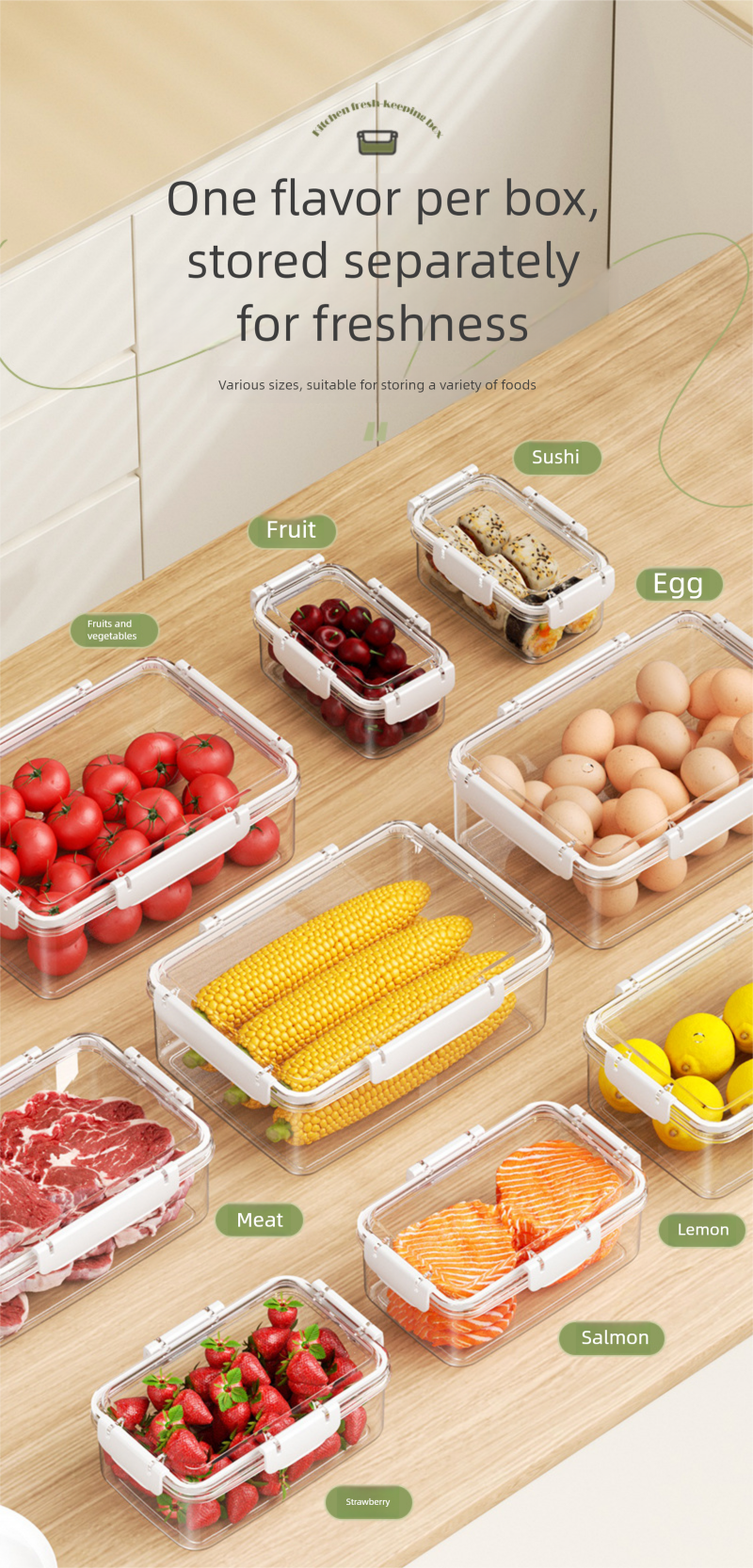 Frigorifero quadrato per alimenti, per conservare la freschezza, per frutta, cucina, per adulti, sicuro per microonde, riscaldamento, verdura, carne congelata, sigillatura_voghion.com