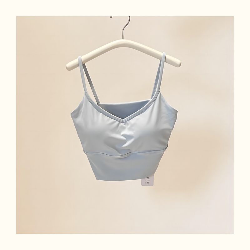 Vêtements pour femmes, vêtements de yoga, même style, été, léger et confortable, loisirs, couleur unie, petite écharpe, sous-vêtements, style pur désir_voghion.com