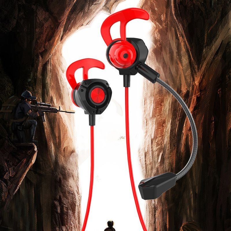 G22 Wired 3.5mm Plug In-ear Gaming Earphone Dynamic Headphone with Microphone_voghion.com