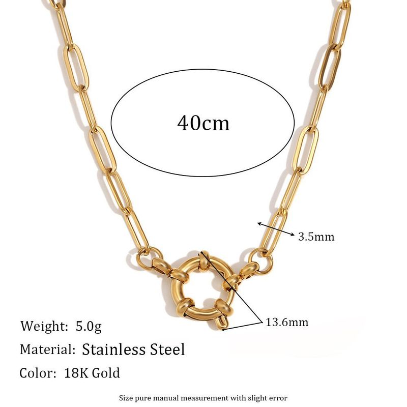 Titanium Steel Niche Natural Stone Lapis Lazuli Heavy Craft Necklace Pendant DIY High Color Retention Gold Plating_voghion.com