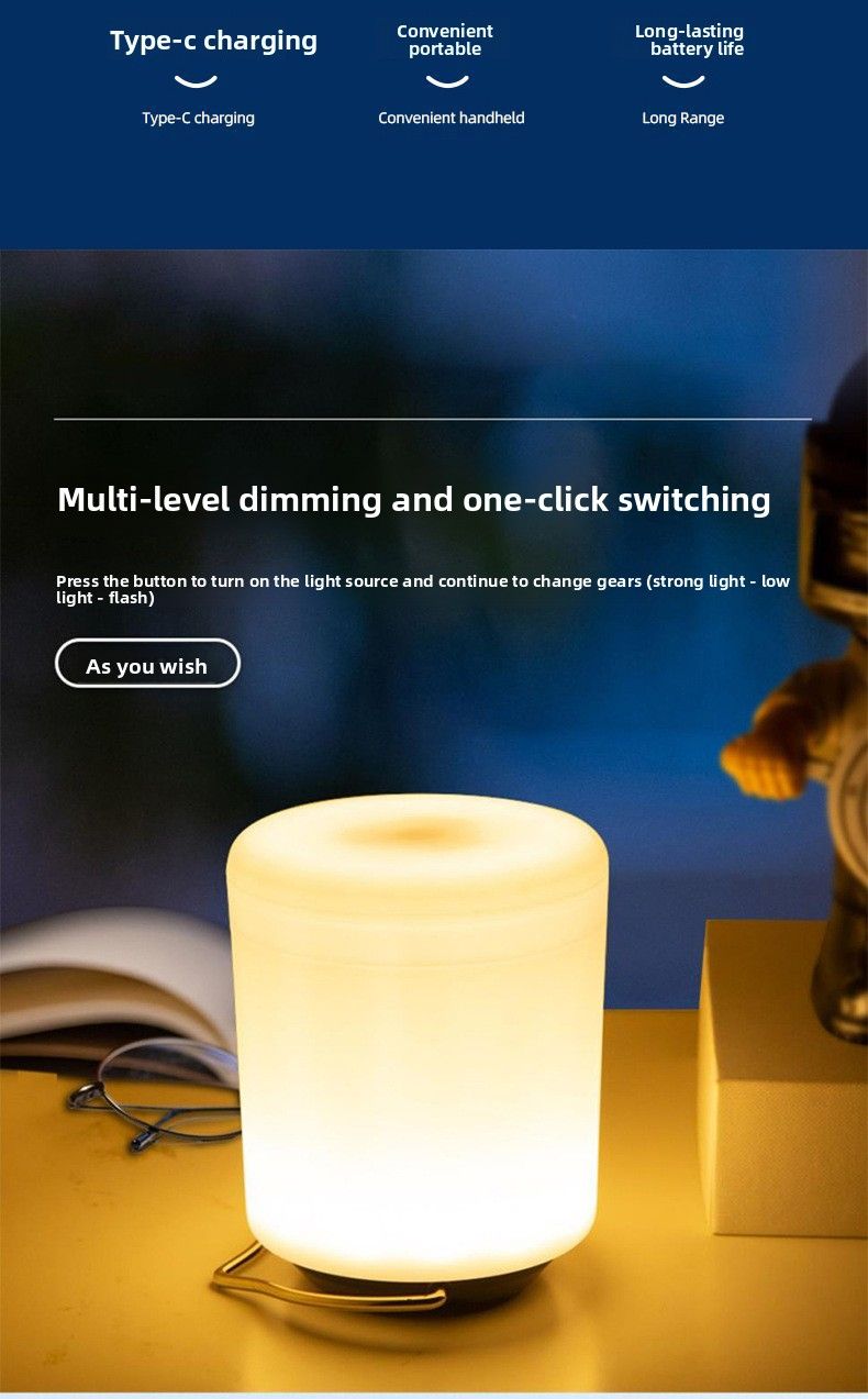 Rechargeable Camping Atmosphere Long Battery Life Super Bright Portable Light Lantern Night Market Stall Lamp_voghion.com