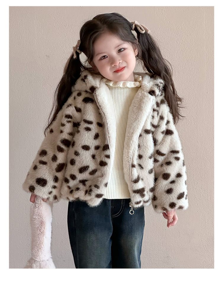 Mädchen Samt Verdickt Mantel Leopard Print 2025 Neue Stil kinder Modische Winter Kleidung Baby Mädchen Wolle Pullover Mantel_voghion.com