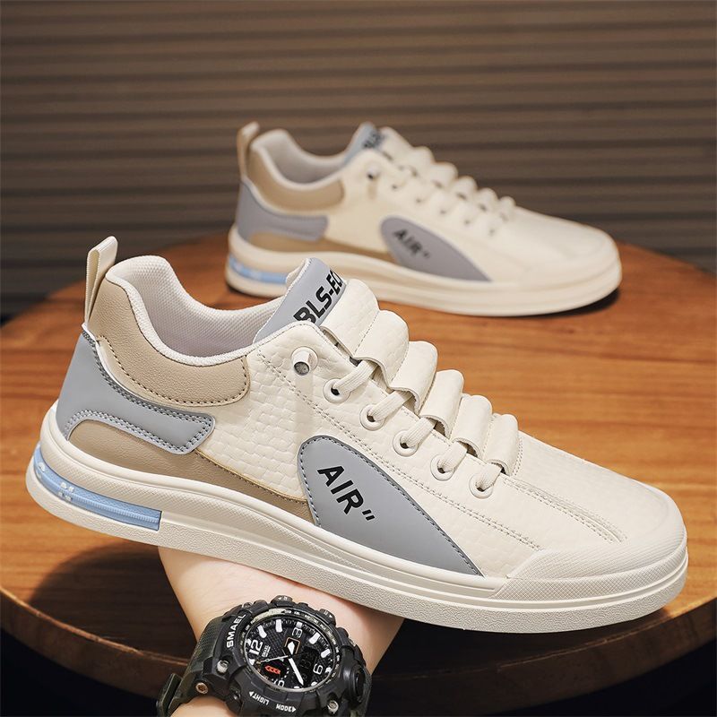 Autumn Breathable 2024 New Versatile Sports Casual Flat White Sneakers Men's Office Work Trendy Shoes_voghion.com
