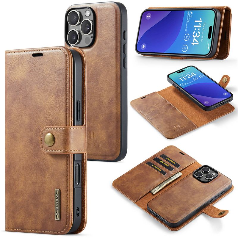 Custodia in pelle magnetica per iPhone 16 15 14 13 12 11 Pro Max Plus XS Max XR 8 7 Plus SE Portafoglio Porta carte PU Tasca Cover_voghion.com