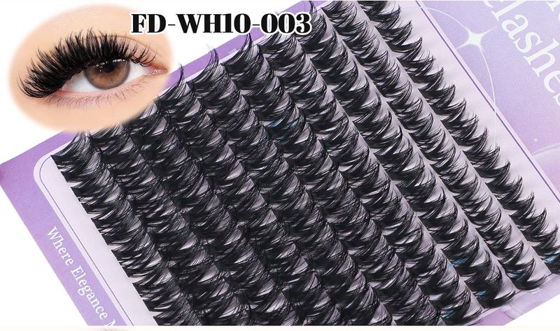 Dense & Natural DIY Cluster Lashes - Segmented Single - Cluster False Eyelashes, Easy To Apply_voghion.com
