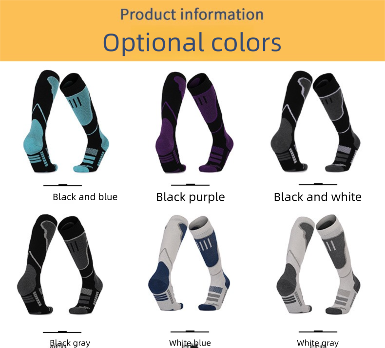 Dikke warme skisokken voor mannen en vrouwen, wintersportsokken met handdoek, hoge sokken voor bergbeklimmen_voghion.com