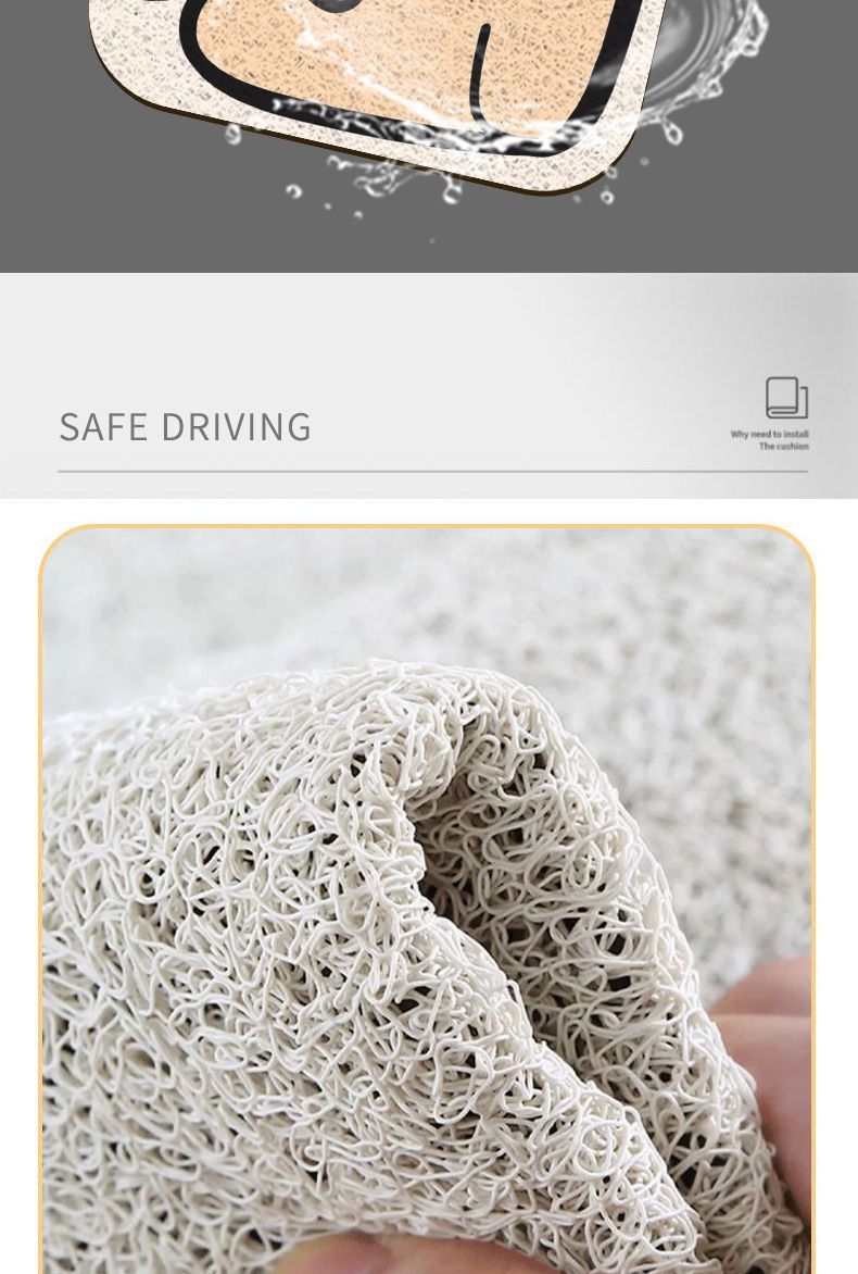 Tappetini per auto nuovi per uso domestico, design a cartoni animati, resistenti allo sporco, facili da pulire, lato conducente, confezione da metà_voghion.com