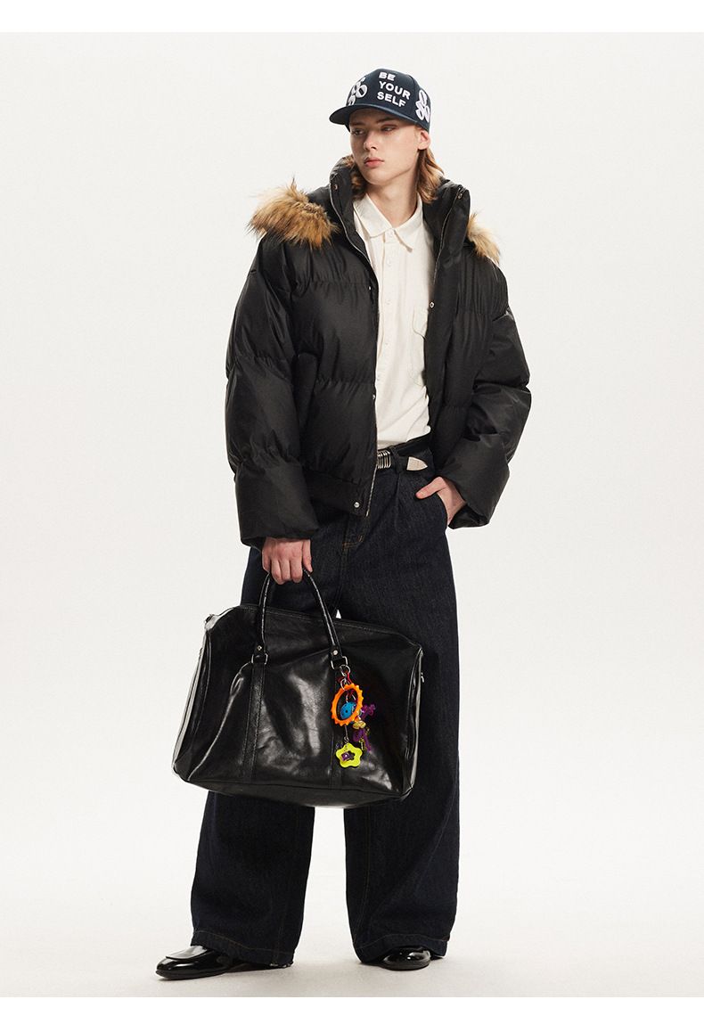 Parka unisex con capucha desmontable de piel sintética: abrigo de invierno resistente (M-XXL)_voghion.com