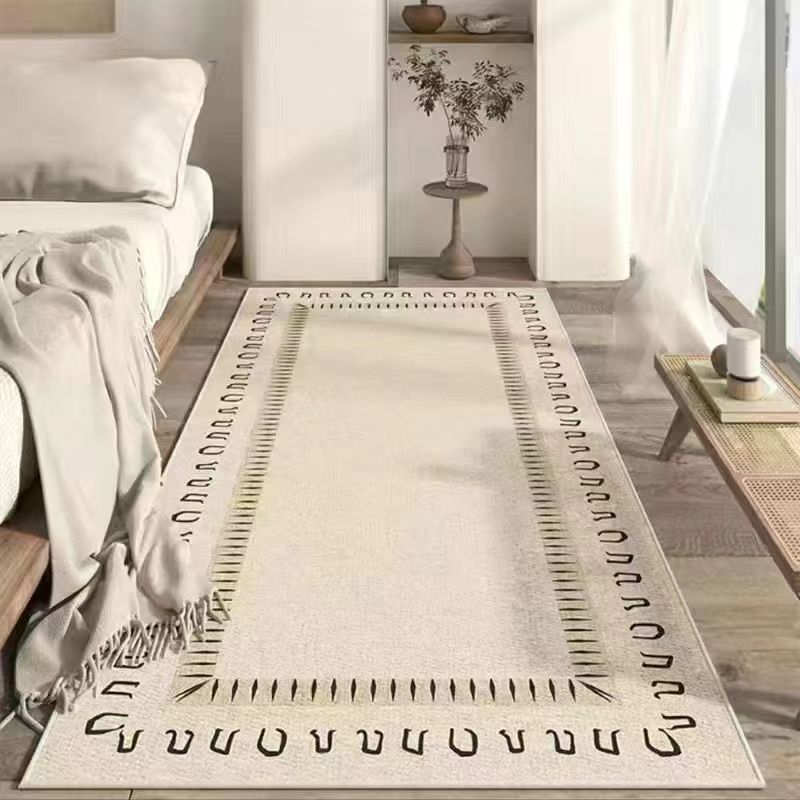 French Line Cashmere Carpet Bedroom Bedside Blanket Modern Simple Tatami Cool Bay Window Mat Soft And Comfortable_voghion.com
