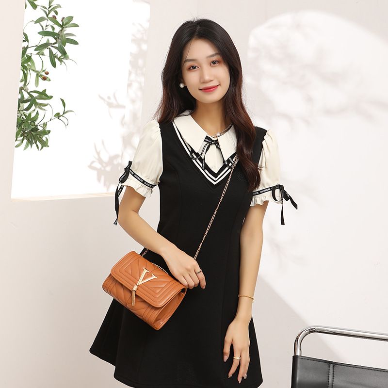 Borsa a tracolla ricamata da donna con frange a V - Elegante borsa a tracolla con motivo a righe, design boho alla moda_voghion.com