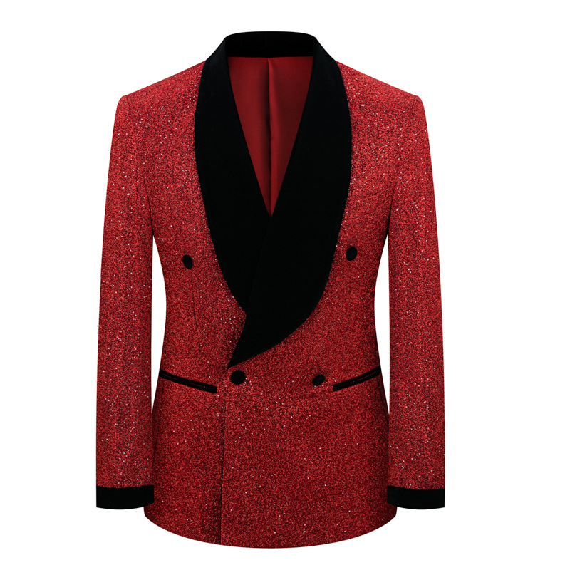 CT Shiny Stage Men's Plus Size Jacket Wedding Host Suit Performance Costume_voghion.com