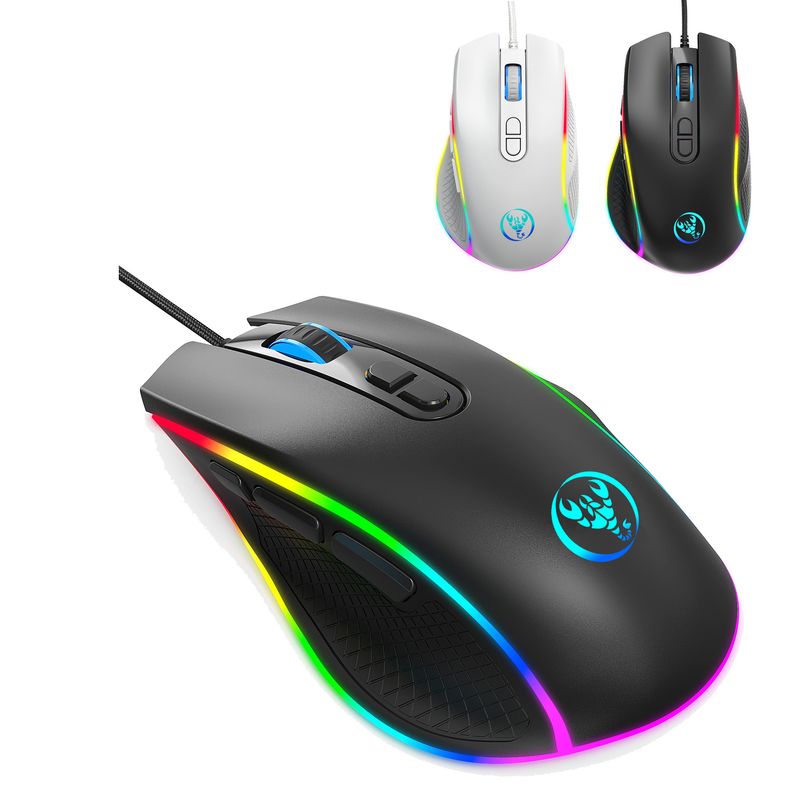 New Esports Cable RGB Game 12800DPI Gaming Mouse 8-Key Macro Programming_voghion.com