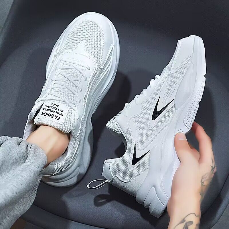 Unbeatable Quality Men's Summer New Breathable Mesh Men's Sports Korean Version Versatile Small White Shoes, Thickness Running Casual Shoes_voghion.com