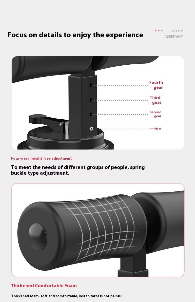 Multifunksjonelt treningsutstyr for menn med sittestilling, fast fotenhet for husholdning, midje og mage for kvinner_voghion.com