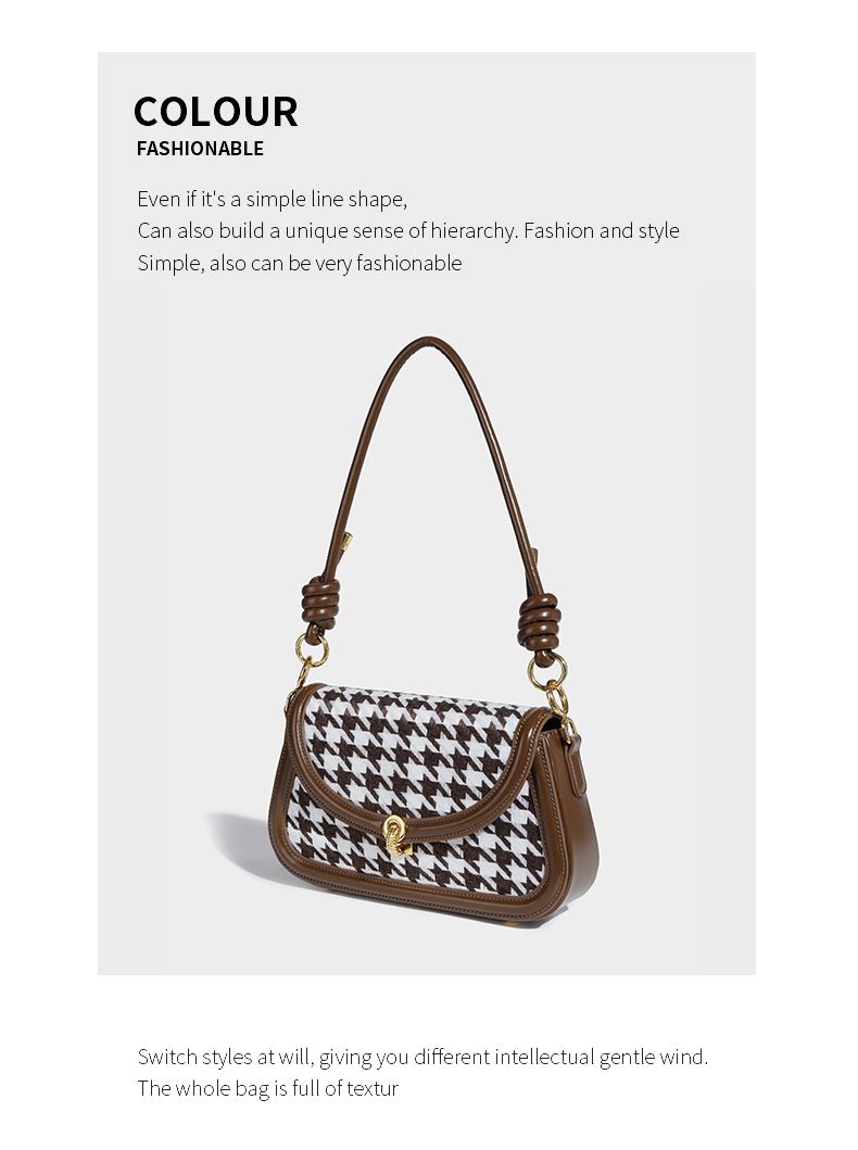 Xiaofang New Feeling Borsa a tracolla singola in lana Xiaoxiangfeng da donna sotto le ascelle 2024 Borsa autunno/inverno_voghion.com