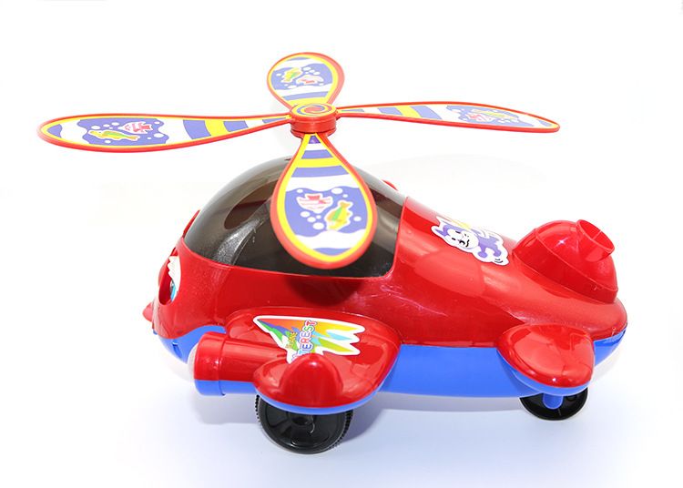 Interactieve babywalker met lichtjes en muziek – Vliegtuig-duwwagen voor peuters (rood/geel, leeftijd 0-3)_voghion.com