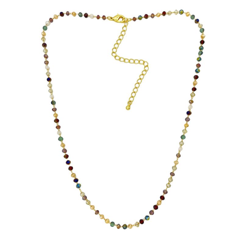 Nischendesign, buntes Glas, exquisite, ultrafeine Choker-Halskette, eleganter, glänzender Schmuck_voghion.com
