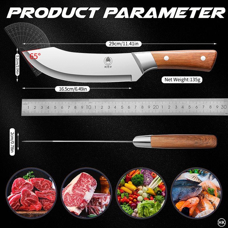 BAKULI-1PC Boning Knife, Precision Boning Knife: Stainless Steel, Ergonomic Grip, Easy Meat Cutting_voghion.com