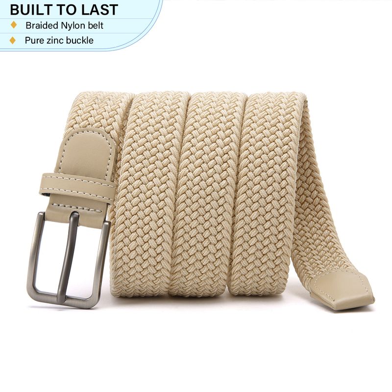 HOT 130CM Men's Elastic Unisex Casual Woven Belts for Outdoor Rock Climbing Training Work Women'S Paired with Jeans Belt_voghion.com