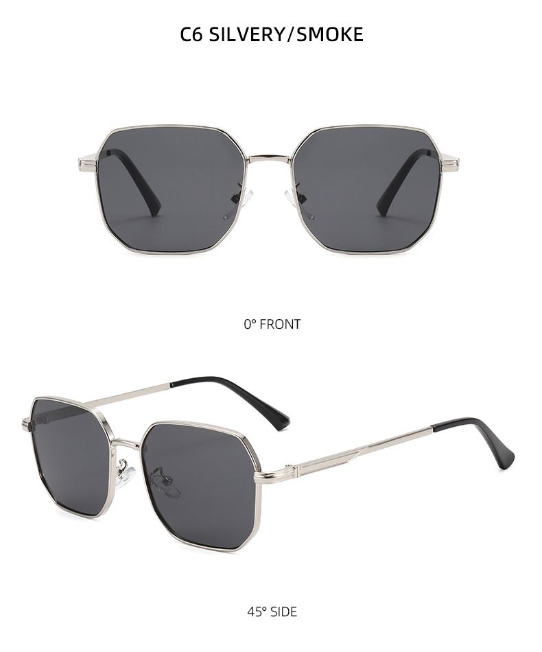 Nouvelles lunettes de soleil rétro polygonales pour hommes, style punk, petite monture_voghion.com